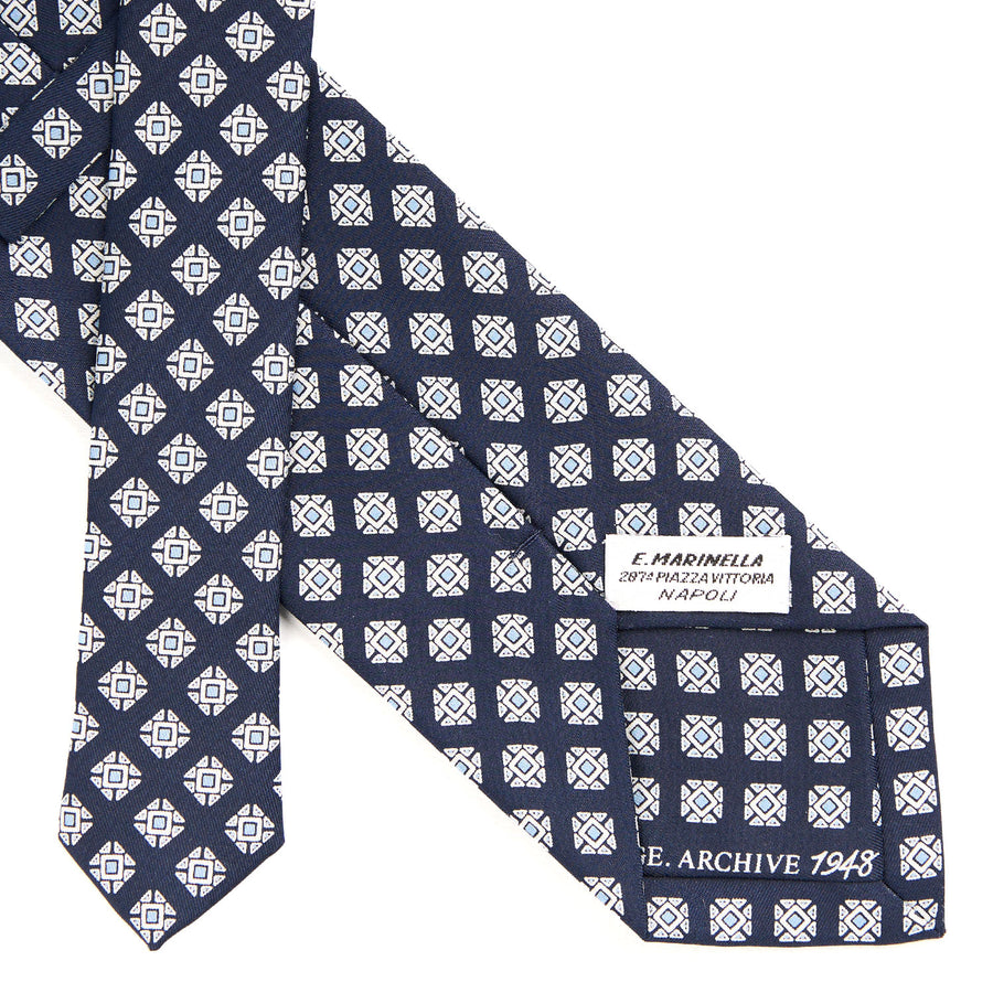 dark_blue_silk_tie_archivio_collection_year_1948_back_detail_with_label_and_print_year