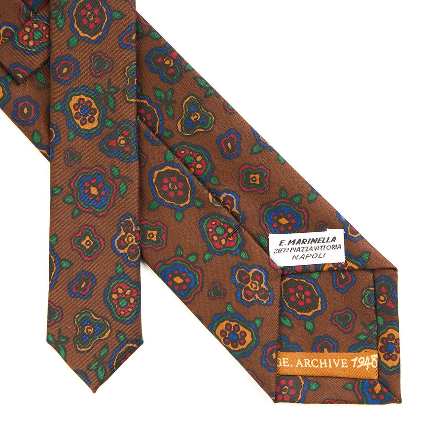 DARK BROWN SILK TIE