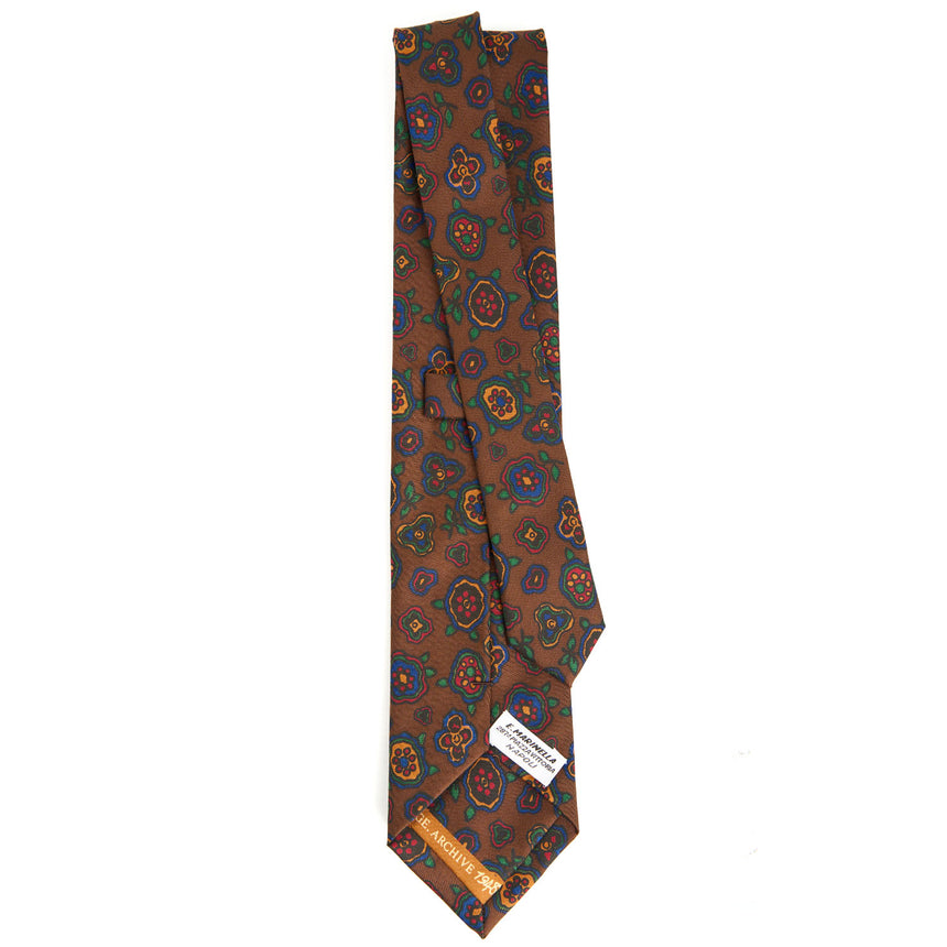 DARK BROWN SILK TIE