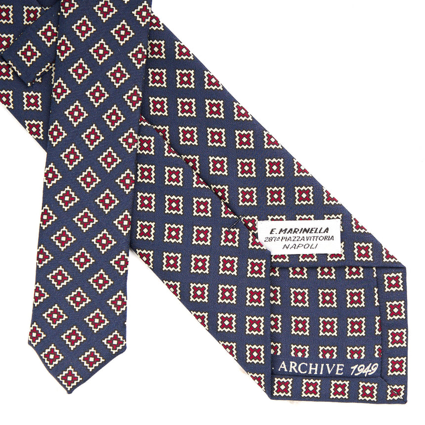 dark_blue_silk_tie_archive_collection_year_1949_back_detail_with_label_and_print_year