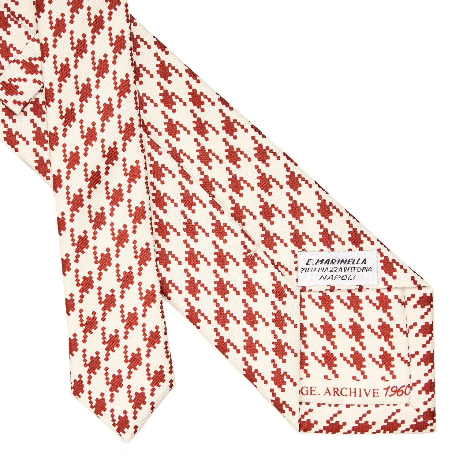 White Silk Tie - Archivio Collection 1960-1-01 – E.Marinella