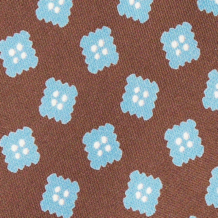 CRAVATTA IN SETA MARRONE SCURO