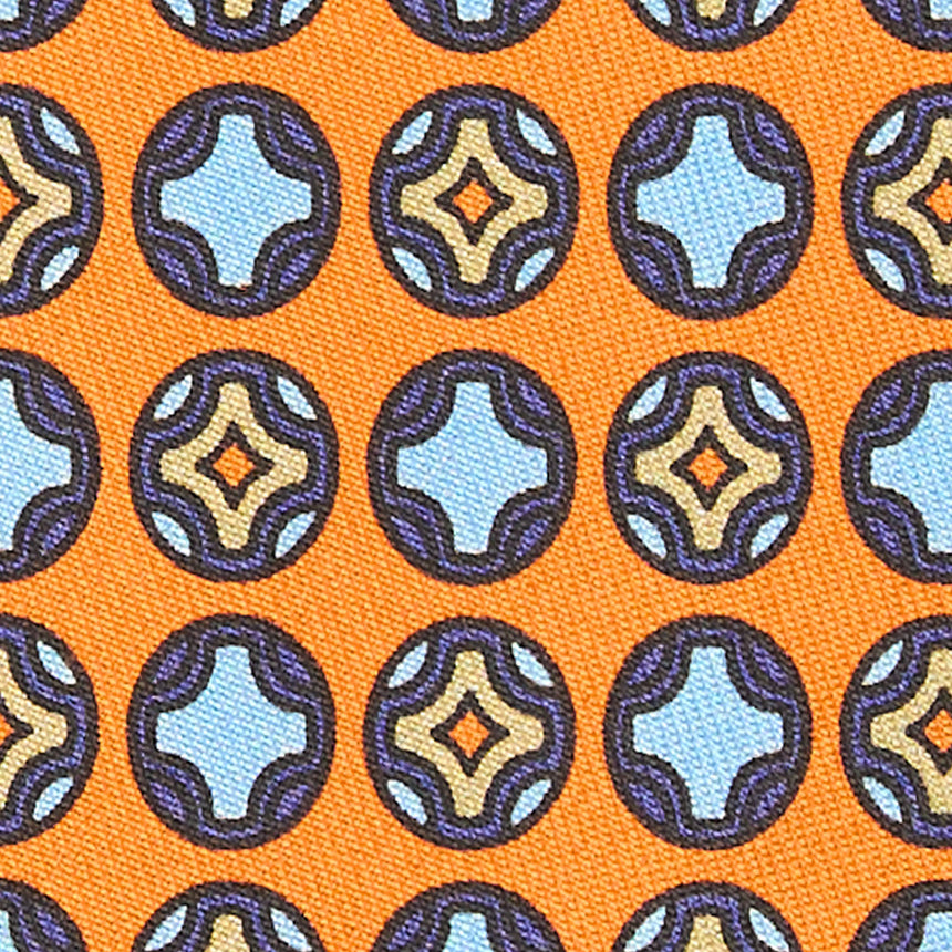 CRAVATTA IN SETA ARANCIONE