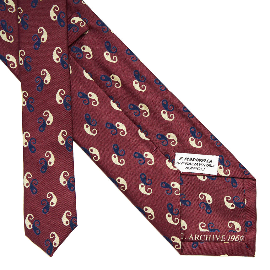CRAVATTA IN SETA BORDEAUX