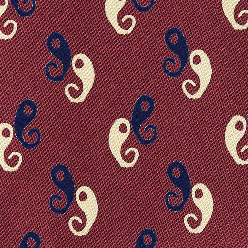 CRAVATTA IN SETA BORDEAUX