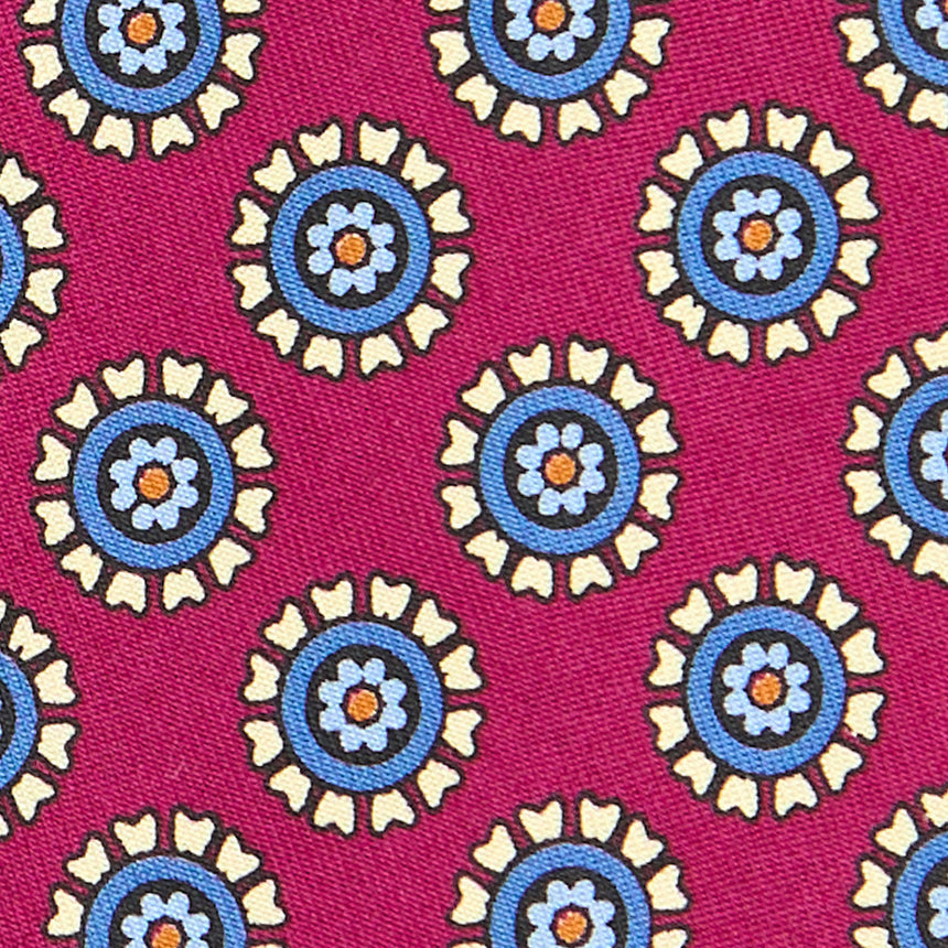 CRAVATTA IN SETA FUCSIA