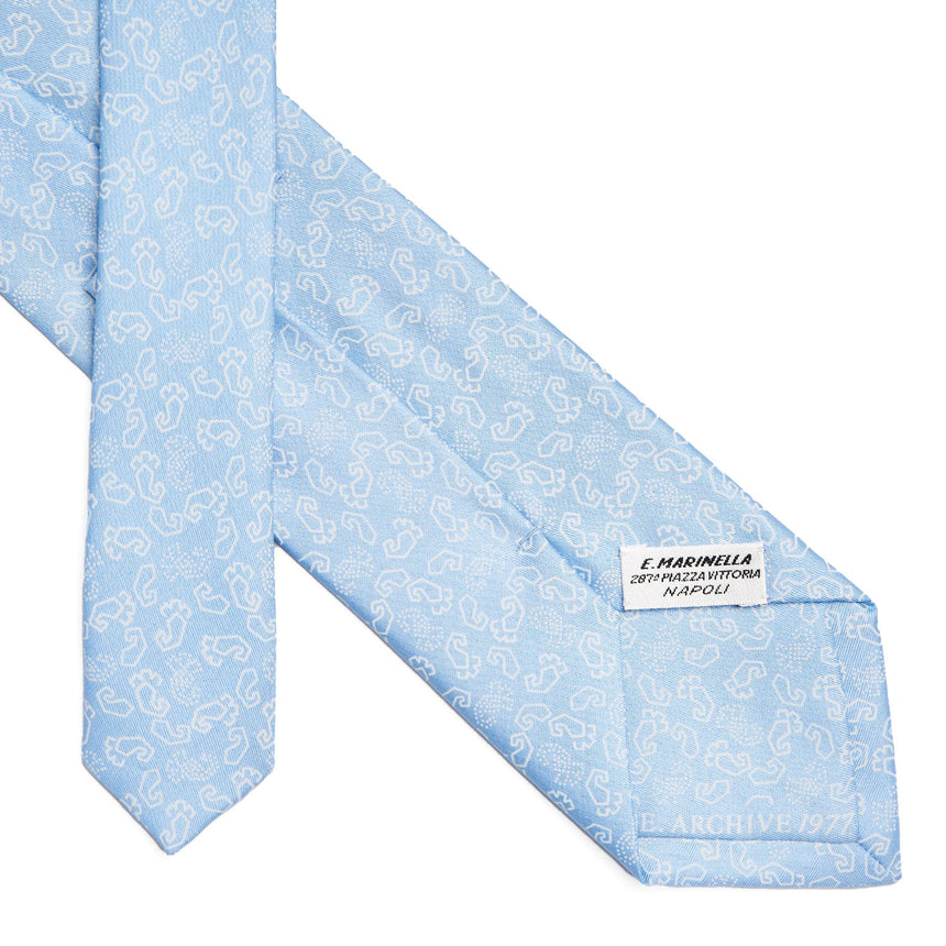 CRAVATTA IN SETA AZZURRA