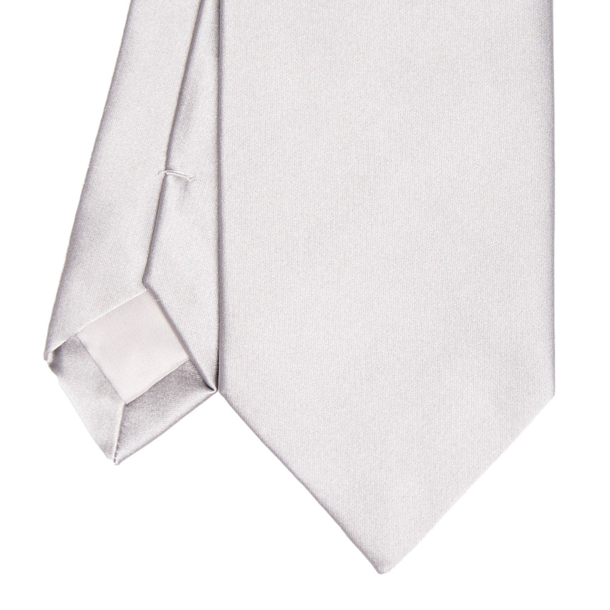 CEREMONIAL GREY SILK SATIN TIE