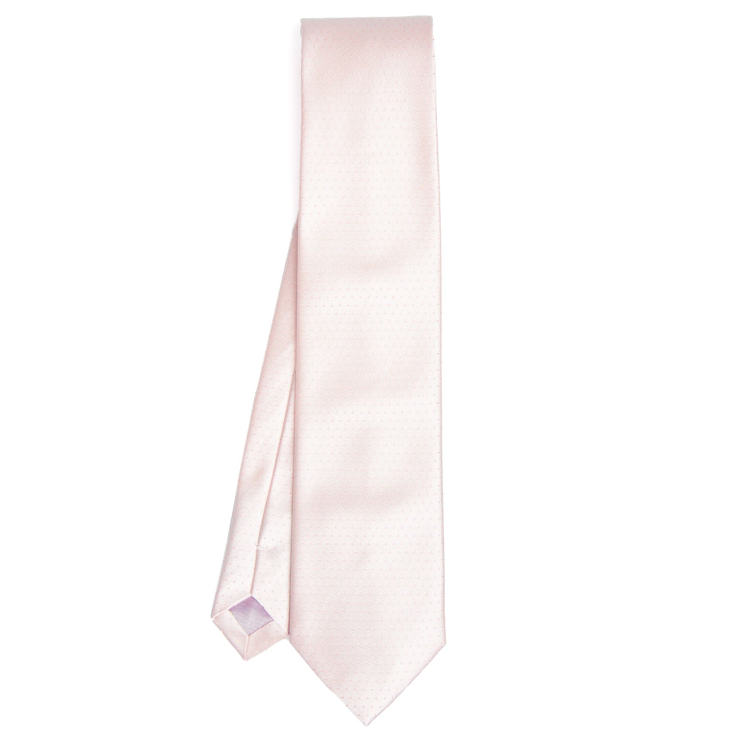 Pink Ceremonial Silk Satin Tie - Small Polka Dot Pattern – E.Marinella