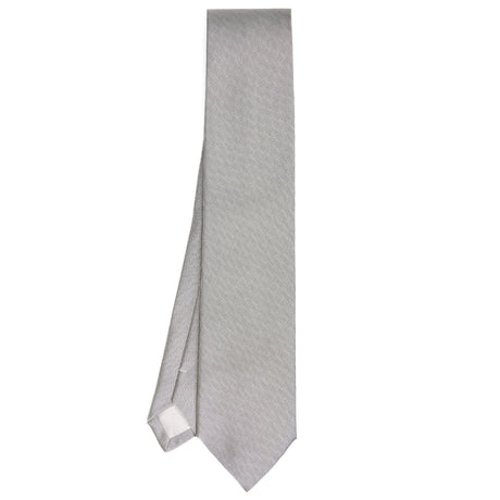 LIGHT GREY CEREMONIAL JACQUARD SILK TIE