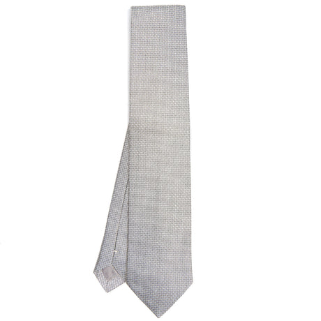 LIGHT GREY CEREMONIAL JACQUARD SILK TIE
