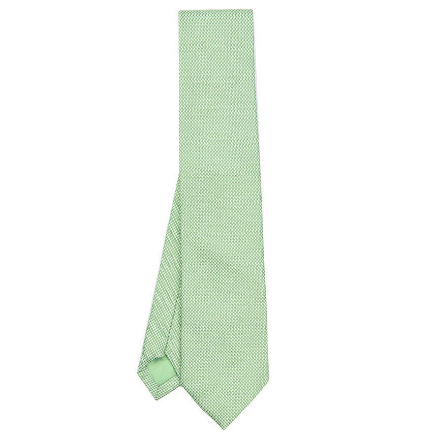 LIGHT GREEN CEREMONIAL JACQUARD SILK TIE