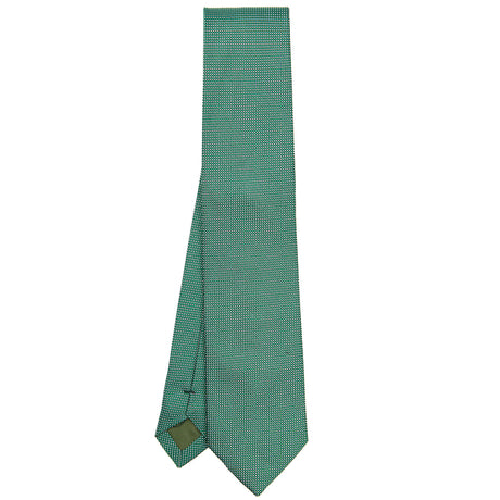 GREEN CEREMONIAL JACQUARD SILK TIE