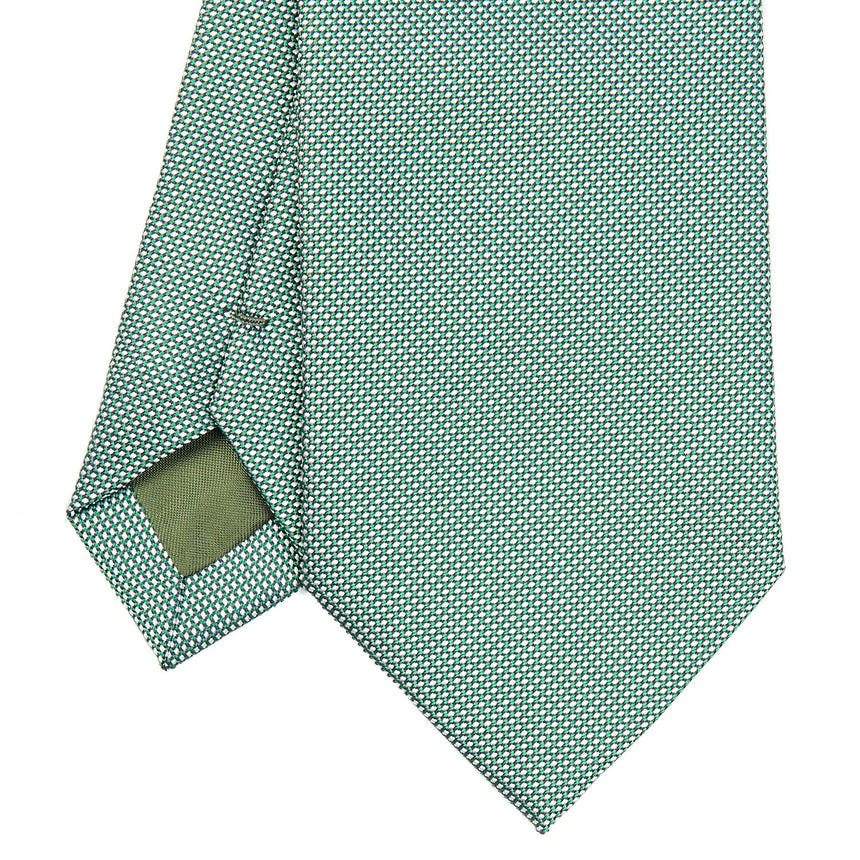 GREEN CEREMONIAL JACQUARD SILK TIE