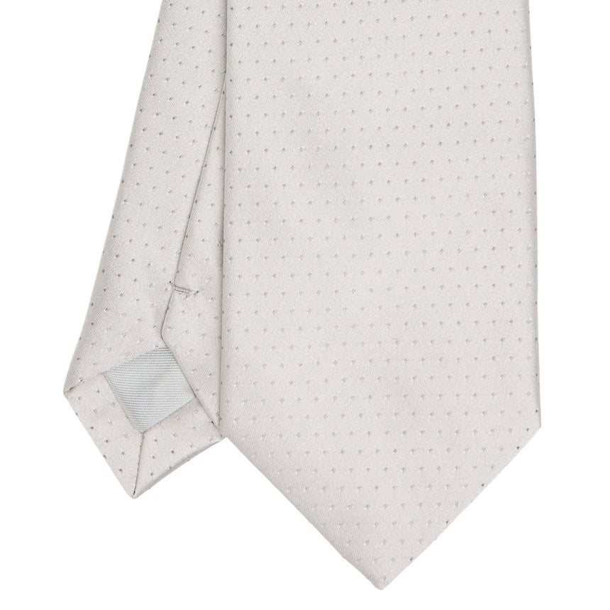 LIGHT GREY CEREMONIAL SILK SATIN TIE