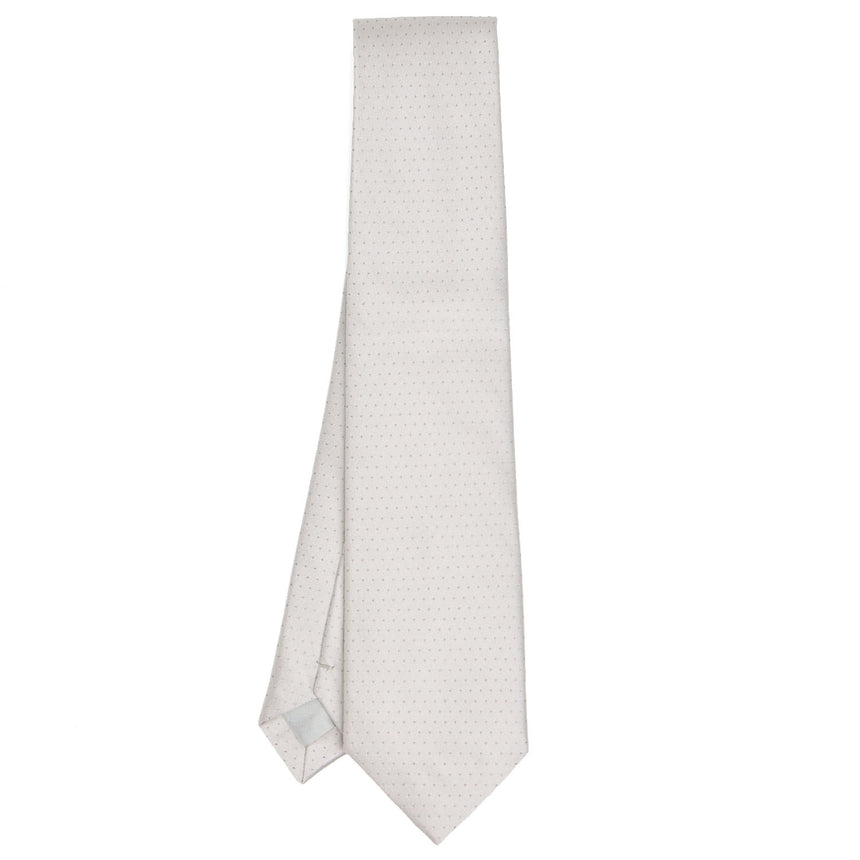 LIGHT GREY CEREMONIAL SILK SATIN TIE