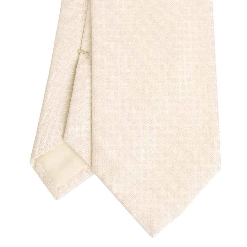 BEIGE CEREMONIAL JACQUARD SILK TIE