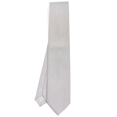 LIGHT GREY CEREMONIAL JACQUARD SILK TIE