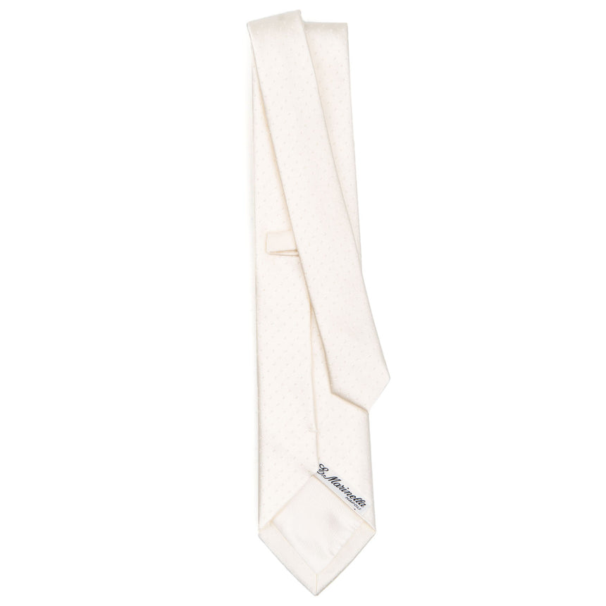 WHITE CEREMONIAL SILK SATIN TIE