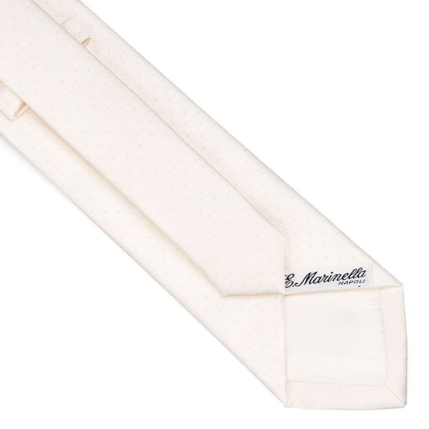 WHITE CEREMONIAL SILK SATIN TIE
