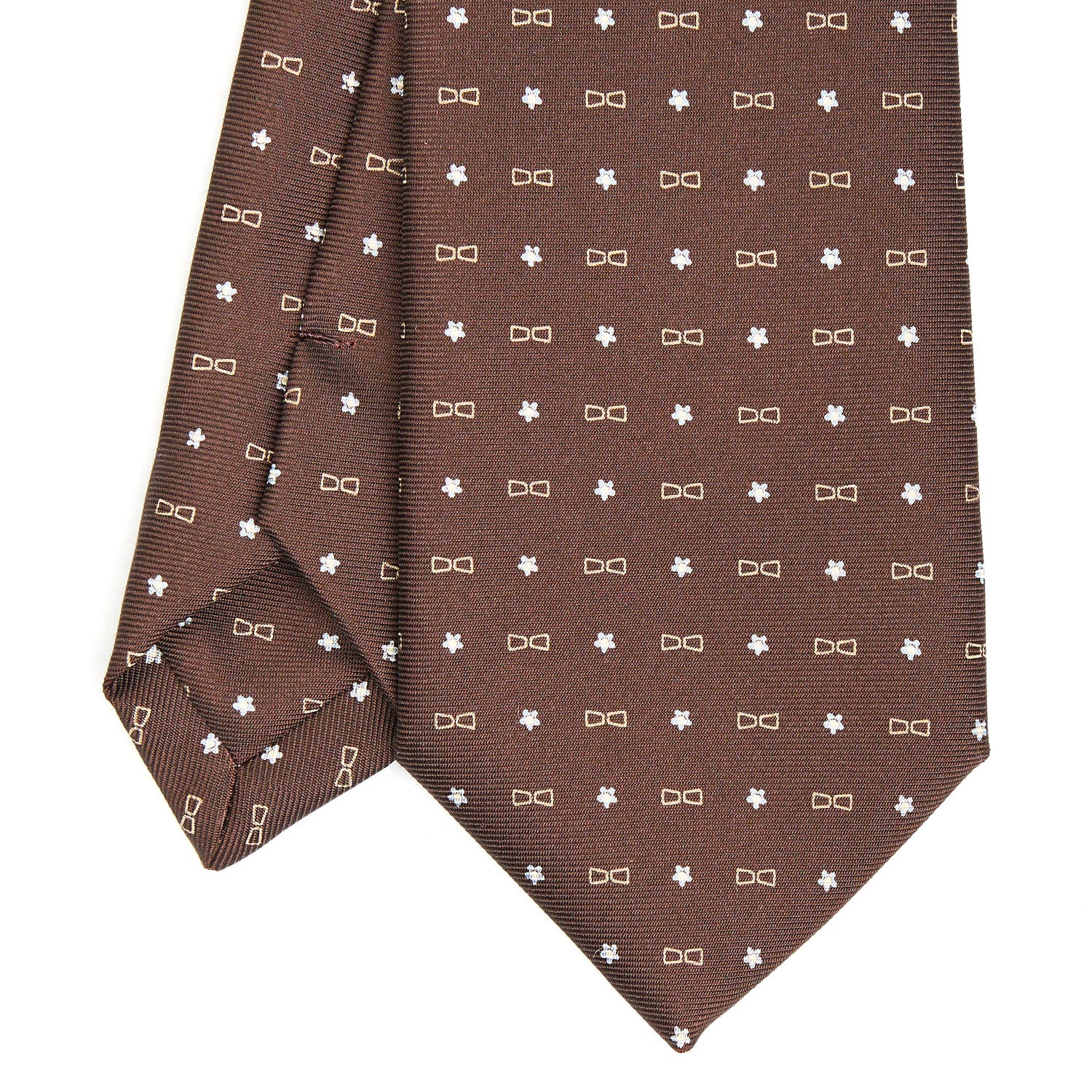 Dark Brown Sartorial Classic Silk Tie - E.marinella X Borsalino