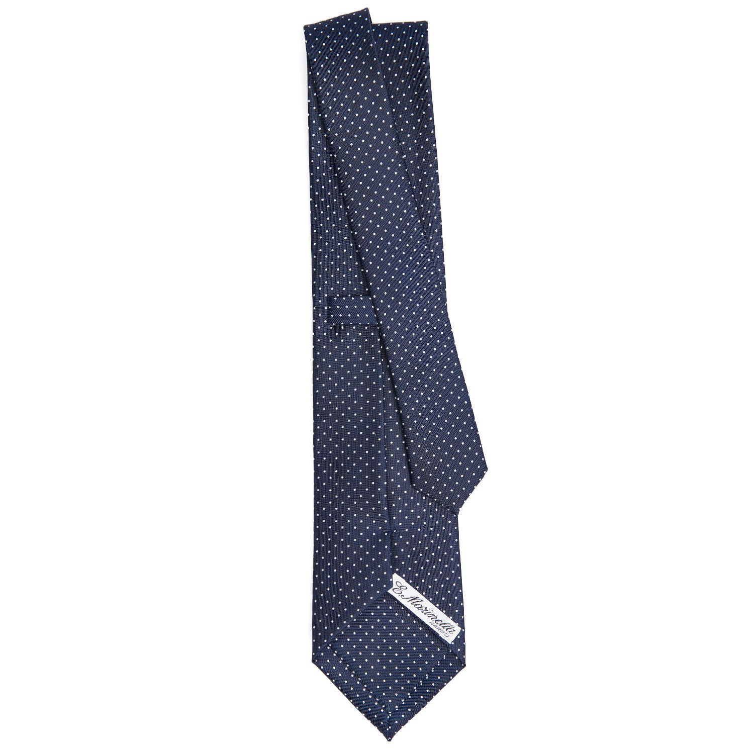 Dark Blue Sartorial Classic Silk Tie - Polka Dot Pattern – E.Marinella
