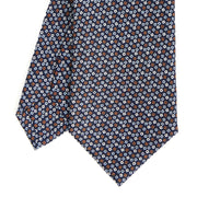 dark_blue_classic_silk_tie_small_flower_pattern_tip_detail