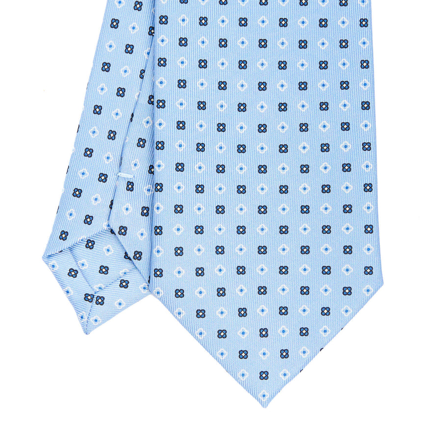CRAVATTA SARTORIALE CLASSICA IN SETA AZZURRA