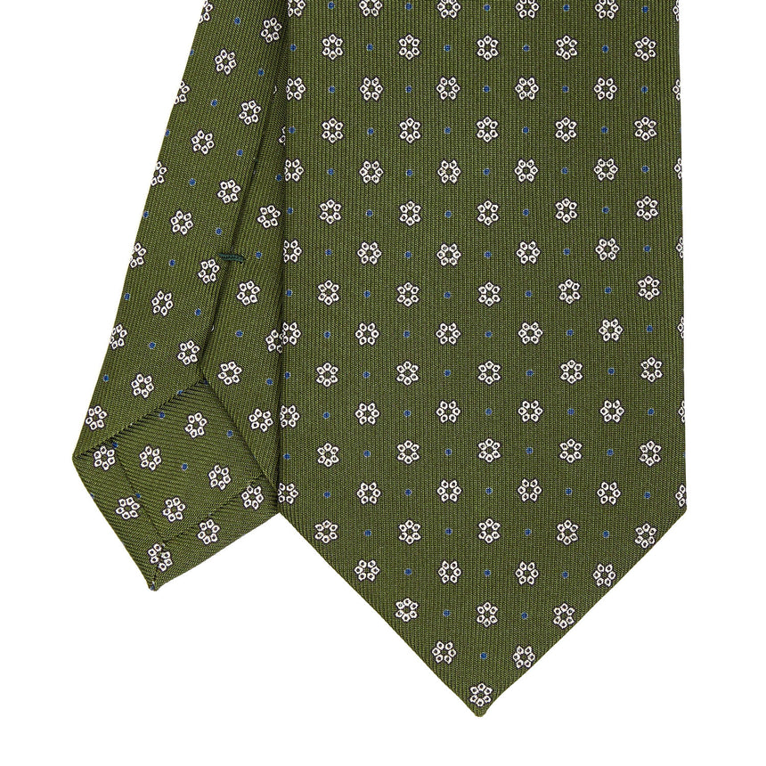 CRAVATTA SARTORIALE CLASSICA IN SETA VERDE OLIVA