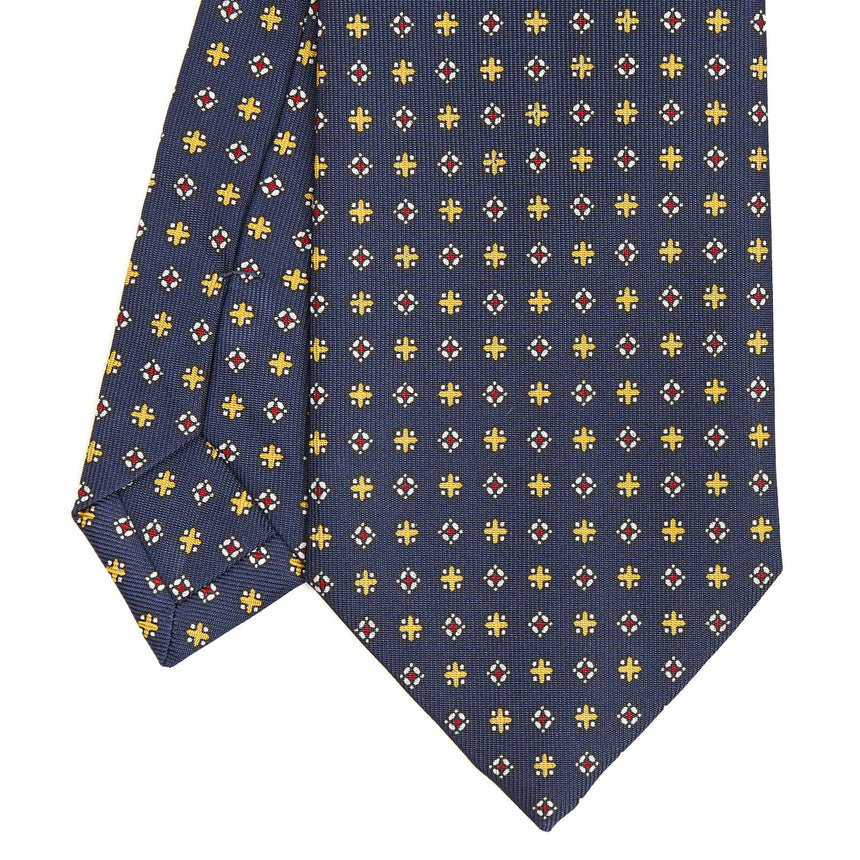 CRAVATTA SARTORIALE CLASSICA IN SETA BLU SCURO