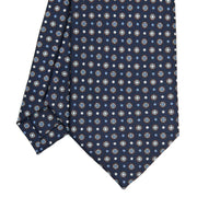 dark_blue_classic_silk_tie_small_flower_pattern_tip_detail