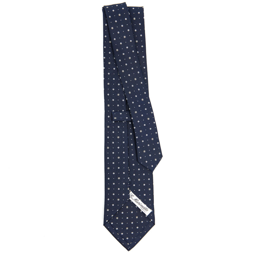 CRAVATTA SARTORIALE CLASSICA IN SETA BLU SCURO