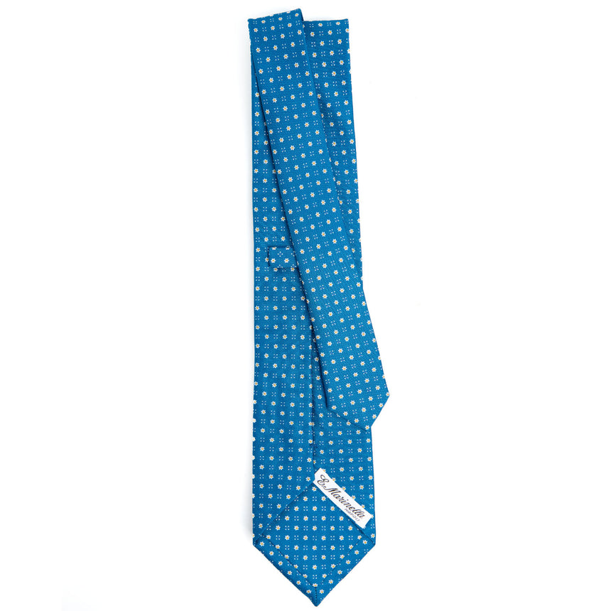 CRAVATTA SARTORIALE CLASSICA IN SETA BLU MEDIO