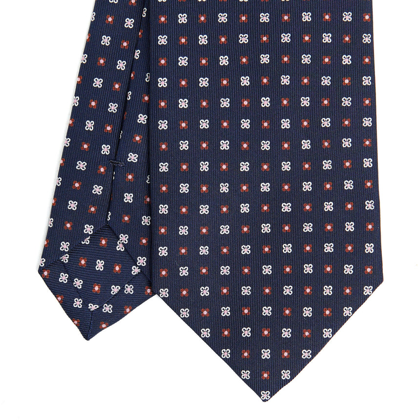 CRAVATTA SARTORIALE CLASSICA IN SETA BLU SCURO