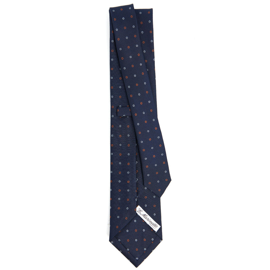 CRAVATTA SARTORIALE CLASSICA IN SETA BLU SCURO