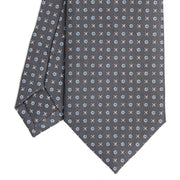 dark_grey_classic_silk_tie_small_flower_pattern_tip_detail