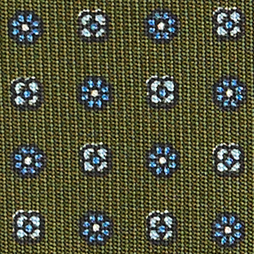 CRAVATTA SARTORIALE CLASSICA IN SETA VERDE OLIVA