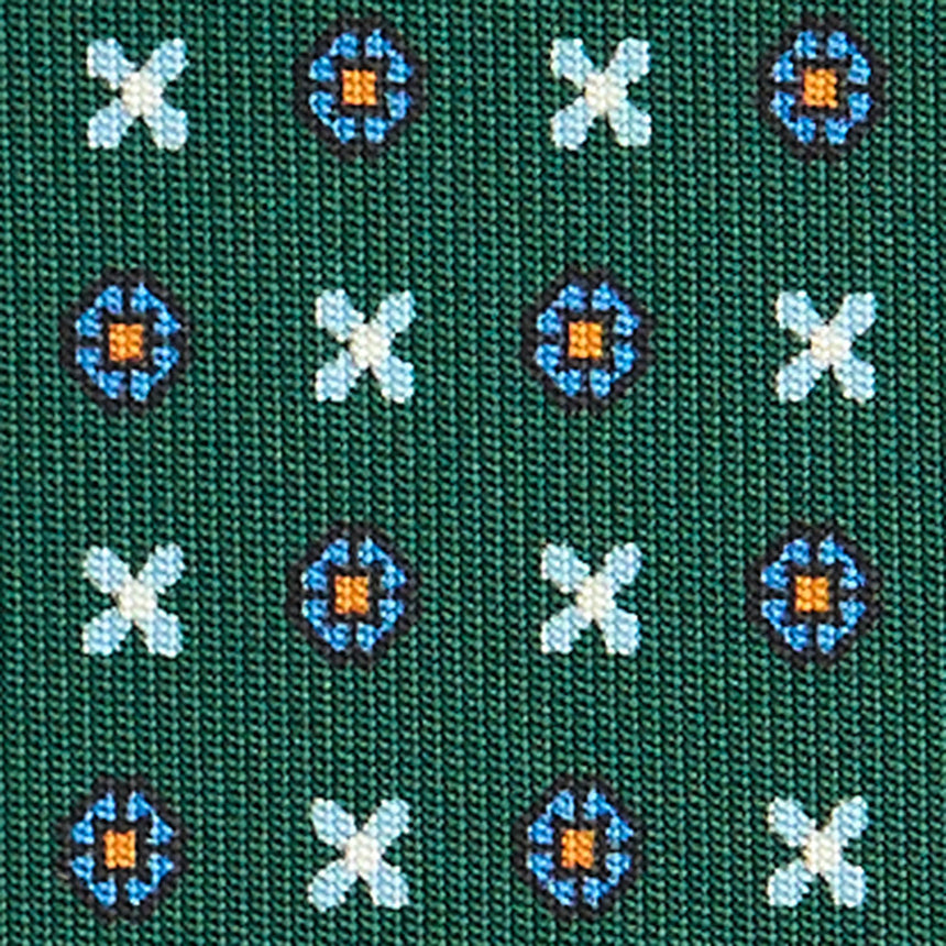 CRAVATTA SARTORIALE CLASSICA IN SETA VERDE SCURO