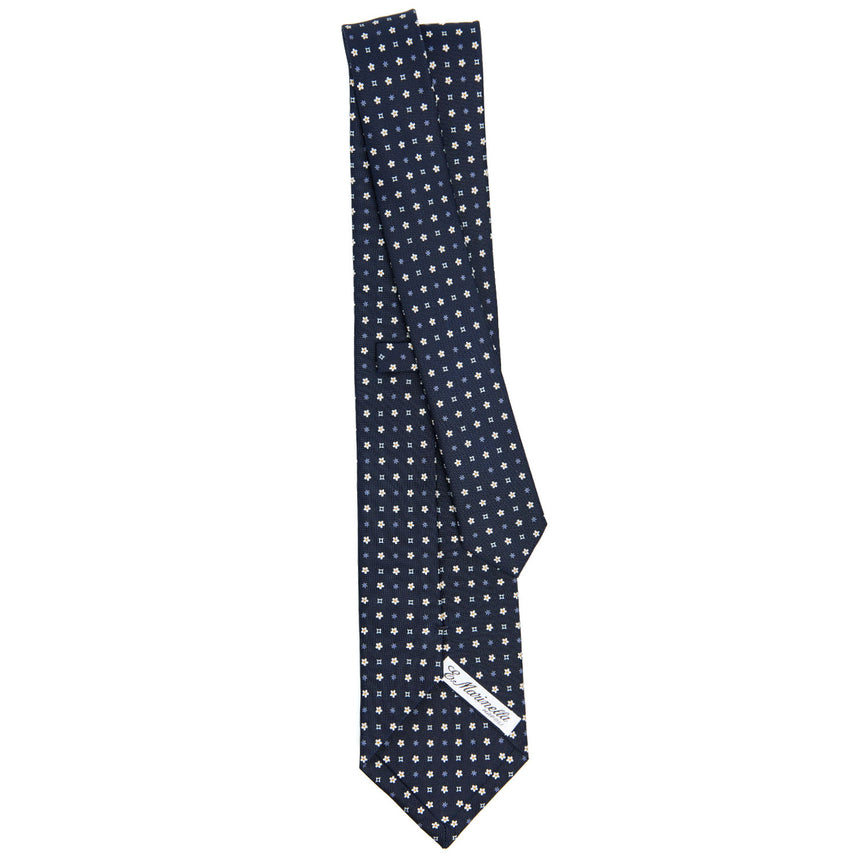 CRAVATTA SARTORIALE CLASSICA IN SETA BLU SCURO