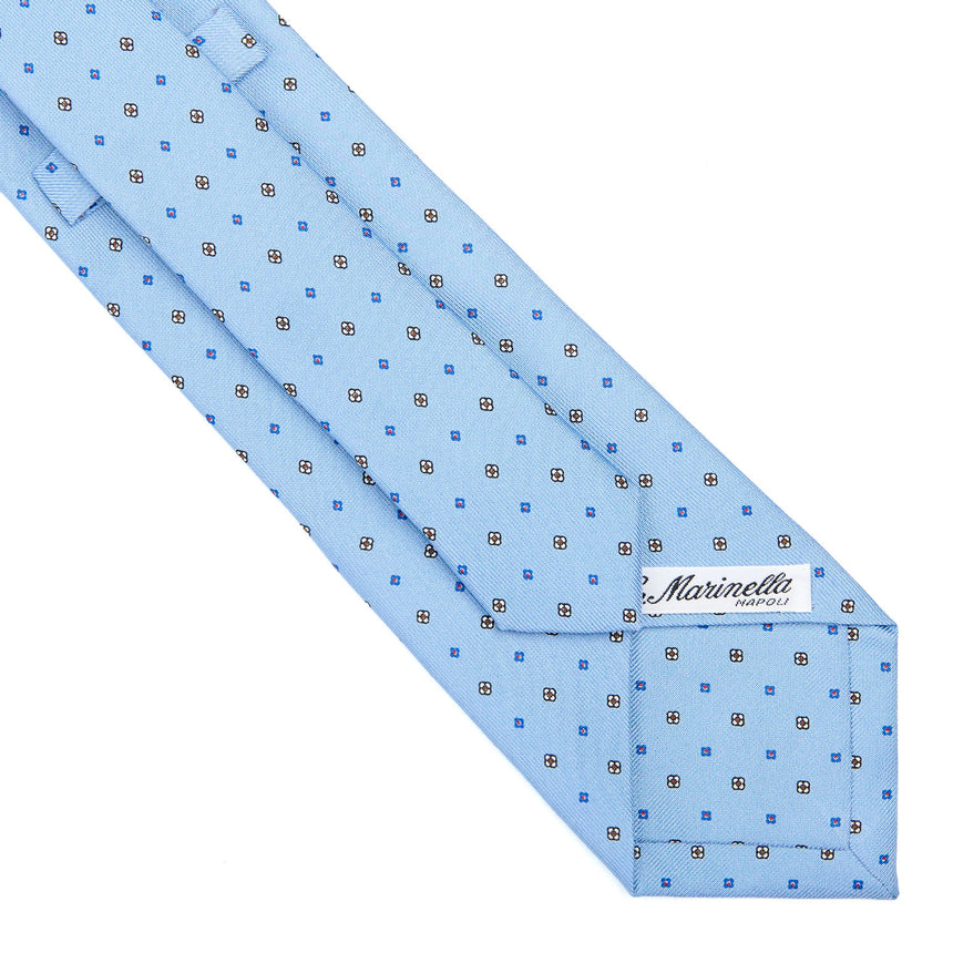 CRAVATTA SARTORIALE CLASSICA IN SETA AZZURRA