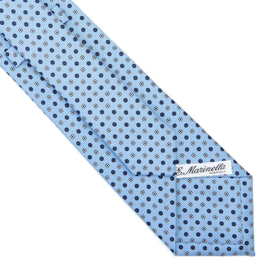 CRAVATTA SARTORIALE CLASSICA IN SETA AZZURRA