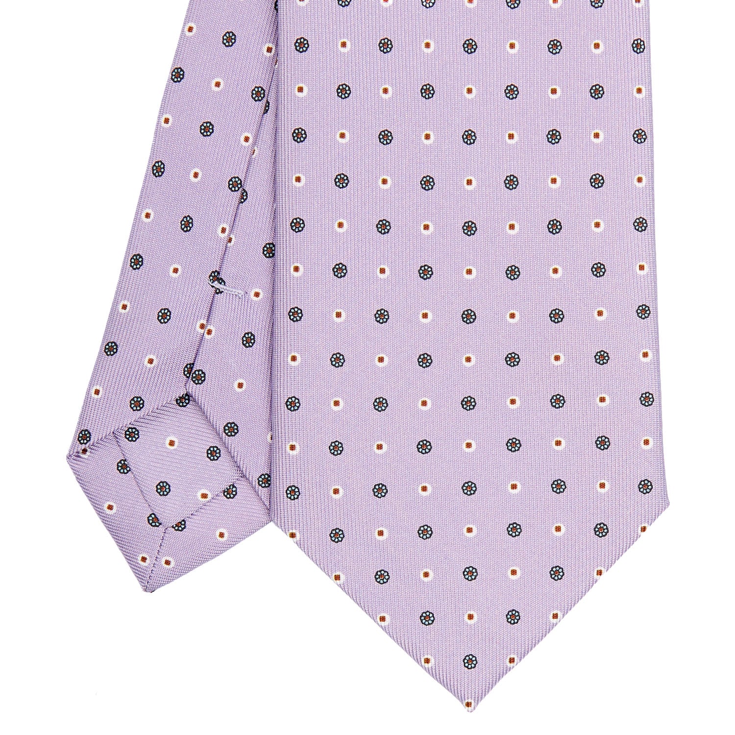 Lilac Classic Silk Tie - Small Flower Pattern – E.Marinella