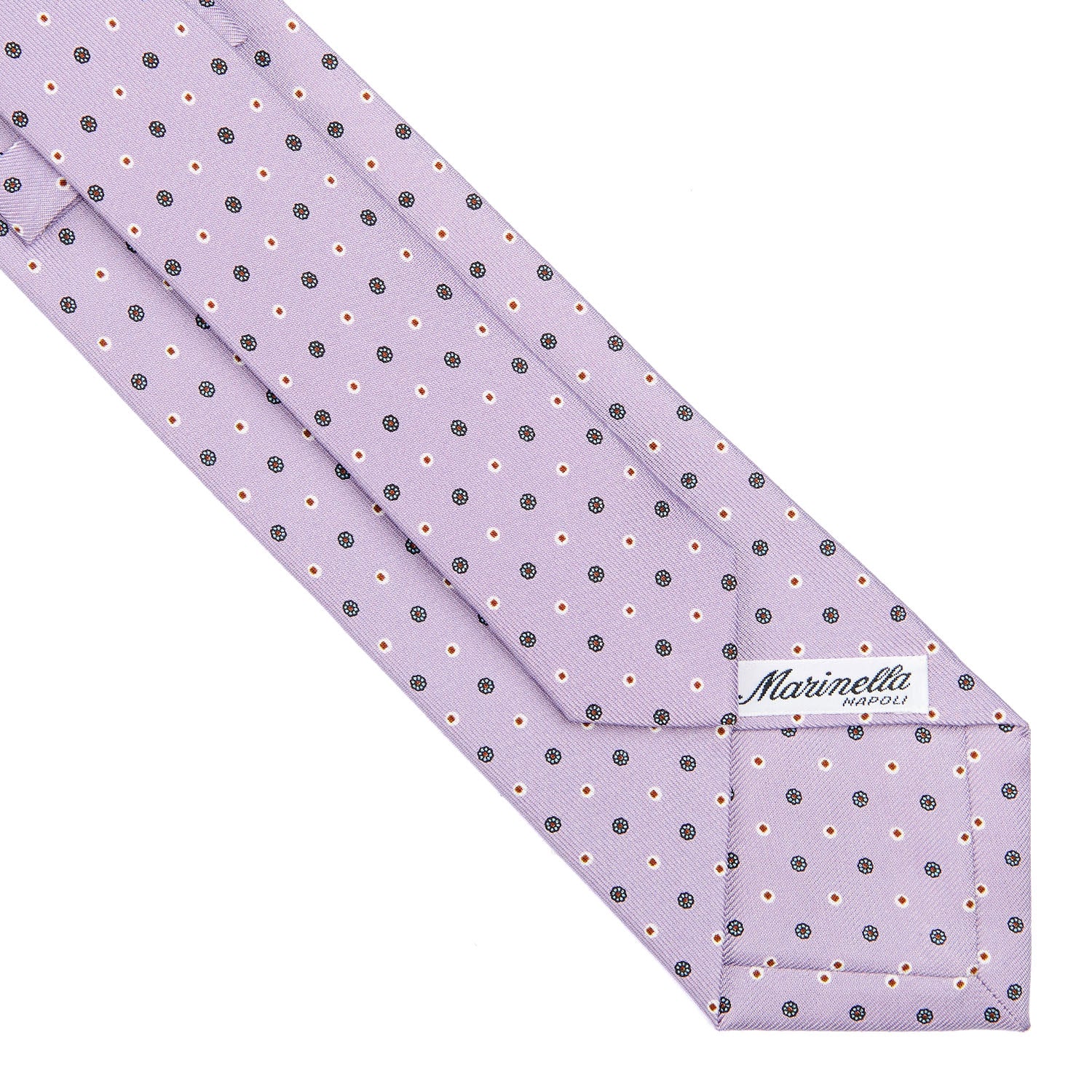 Lilac Classic Silk Tie - Small Flower Pattern – E.Marinella