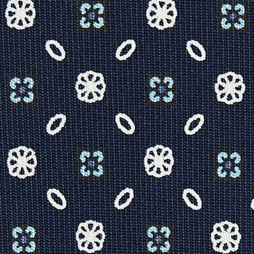 CRAVATTA SARTORIALE CLASSICA IN SETA BLU SCURO