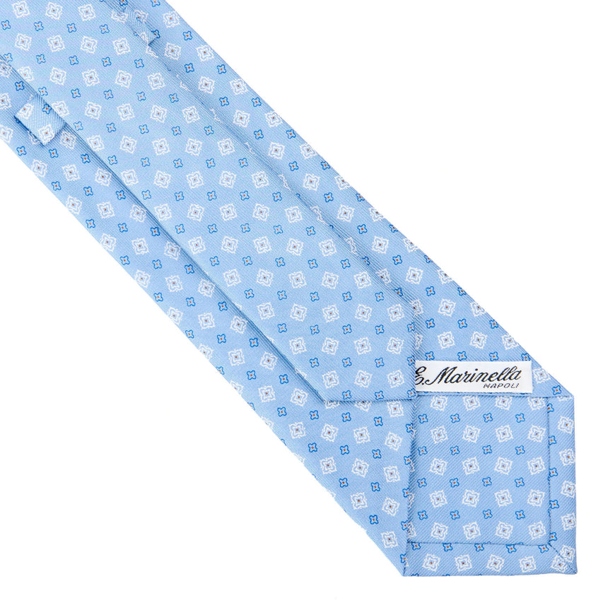 CRAVATTA SARTORIALE CLASSICA IN SETA AZZURRA