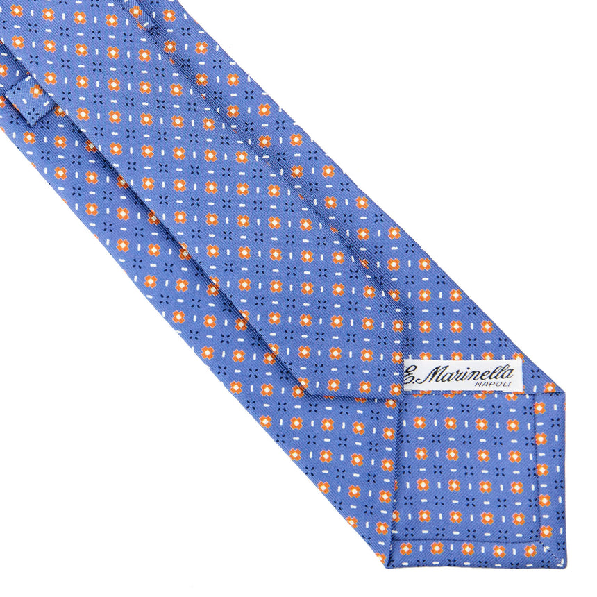 CRAVATTA SARTORIALE CLASSICA IN SETA AZZURRO POLVERE