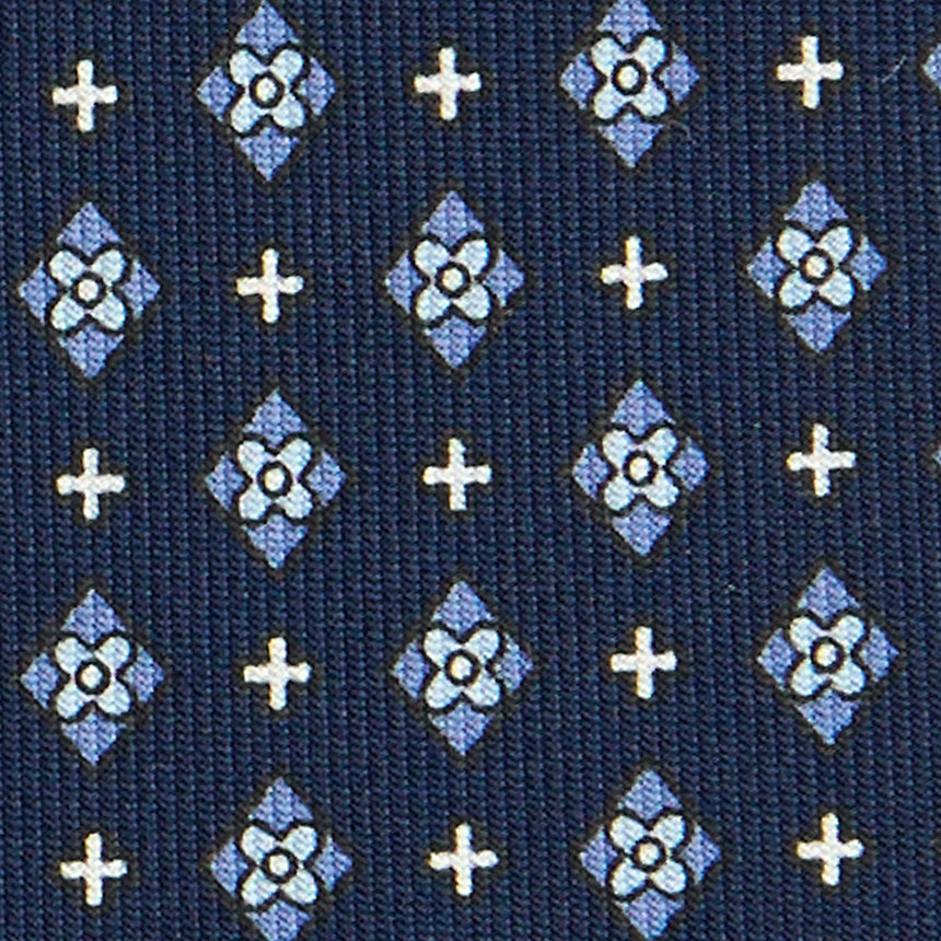 CRAVATTA SARTORIALE CLASSICA IN SETA BLU SCURO
