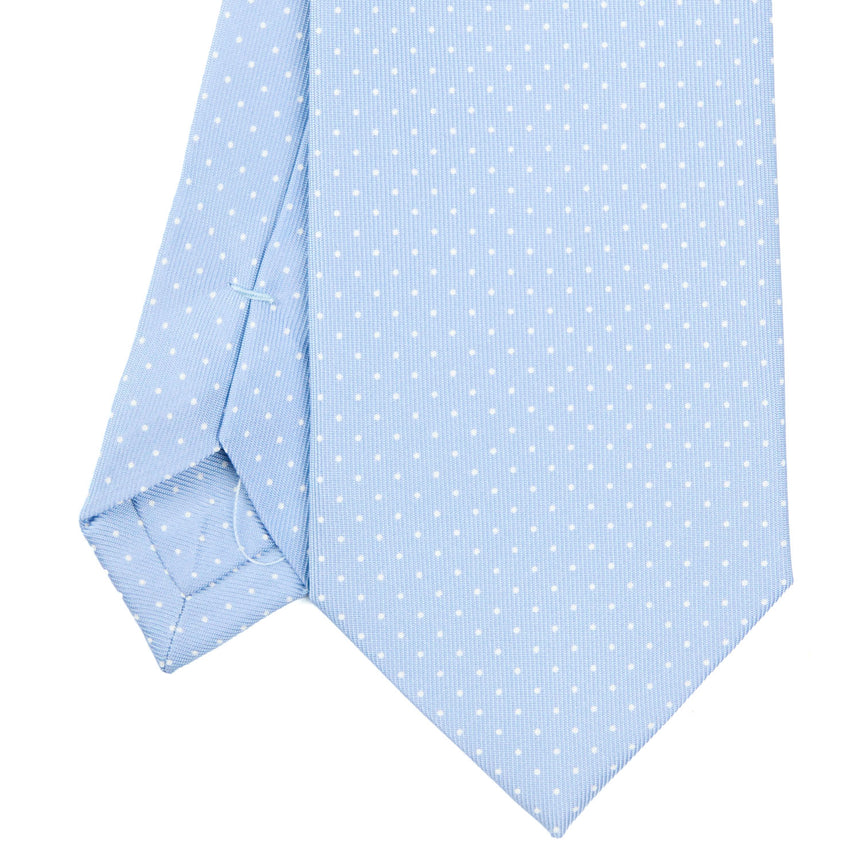 CRAVATTA SARTORIALE CLASSICA IN SETA AZZURRA