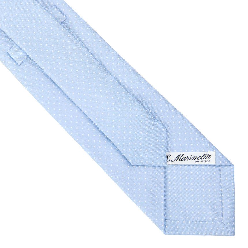 CRAVATTA SARTORIALE CLASSICA IN SETA AZZURRA