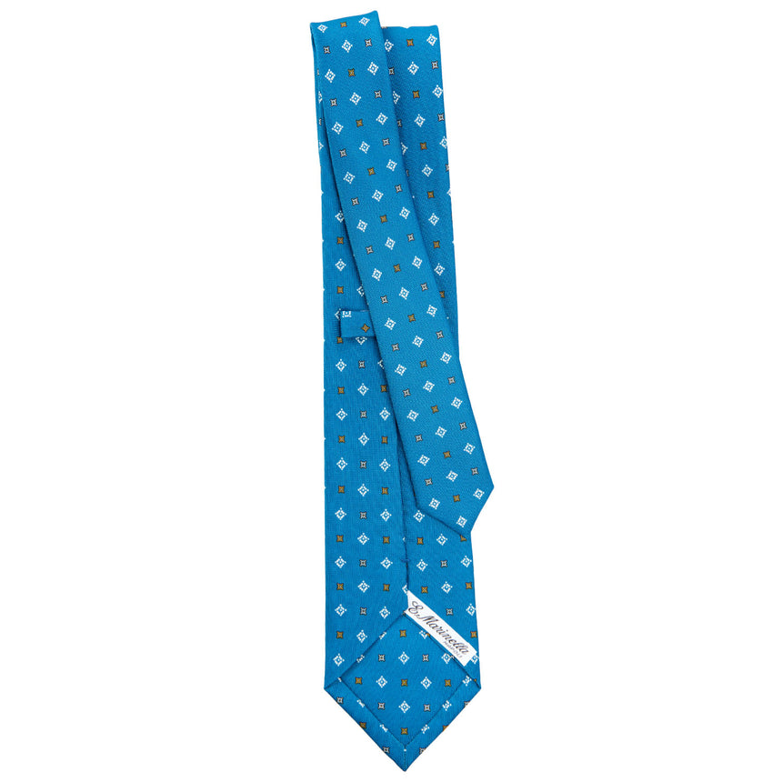 CRAVATTA SARTORIALE CLASSICA IN SETA BLU MEDIO